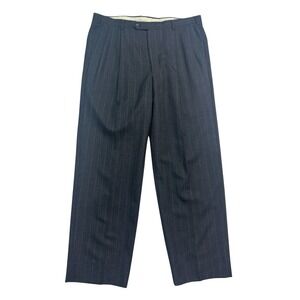 vtg Christian Dior 38x31 Charcoal Pinstripe Dress Suit Pants Trousers Pleated